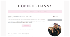 Desktop Screenshot of hopefulhanna.com